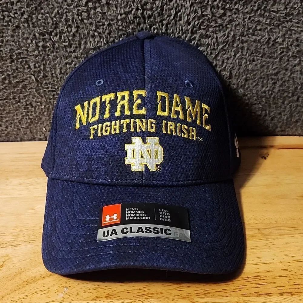 Under Armour Notre Dame Irish L/XL Stretchfit Hat - New